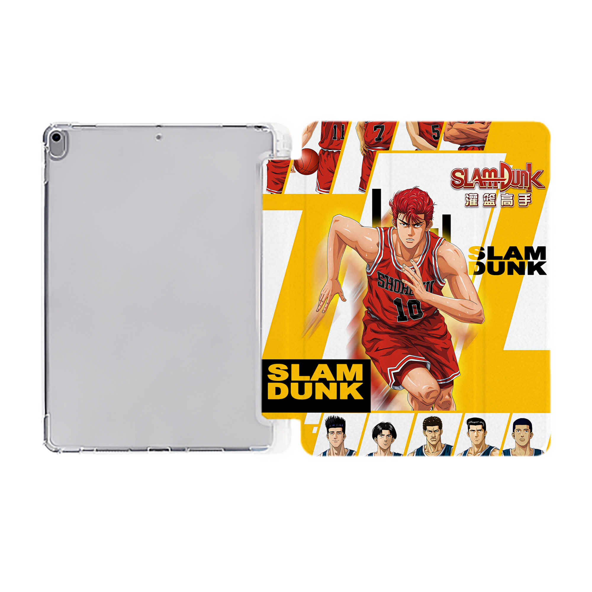 （画像用） SLAM DUNK／スラムダンク IPad ケース ペン収納付き 三つ折りスタンド PUレザー×シリコン 対応機種9.5/10.5/10.9インチ